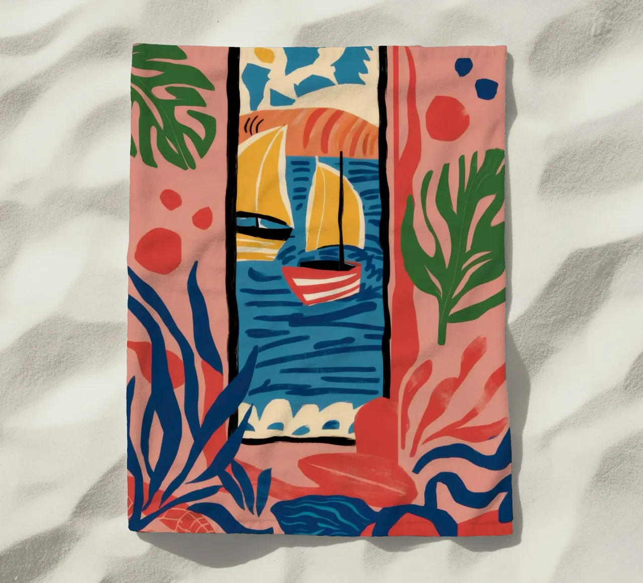 Vista finestra astratta telo mare da Pale Aura