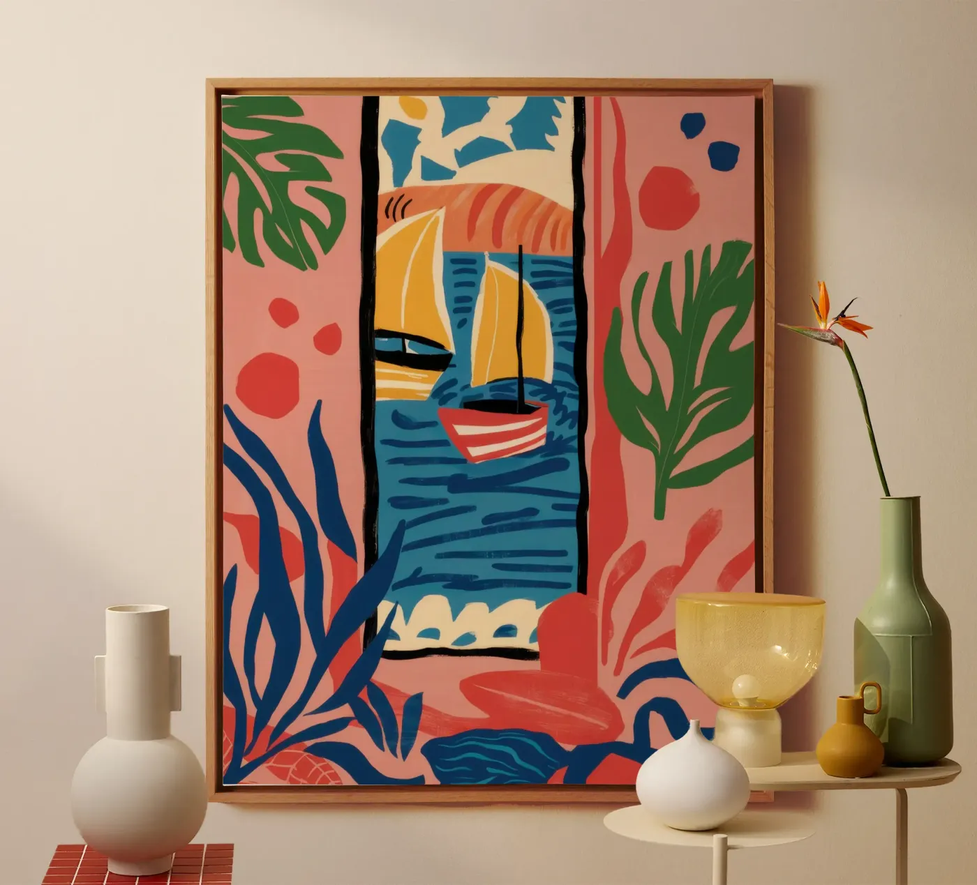 Abstract Window View canvas by Pale Aura