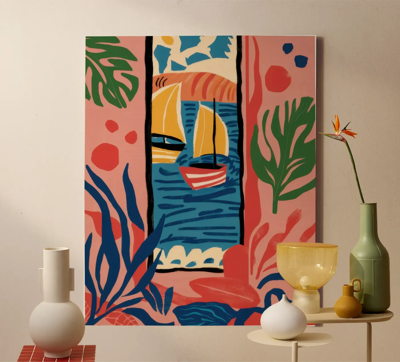 Abstract Window View canvas by Pale Aura