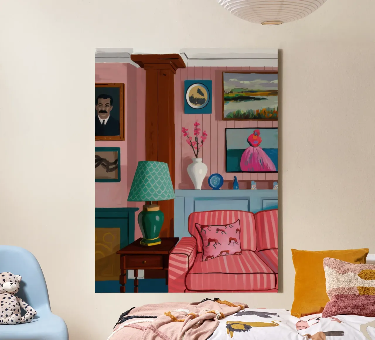 Red Sofa Gallery Wall canvas by Marigold Tiga