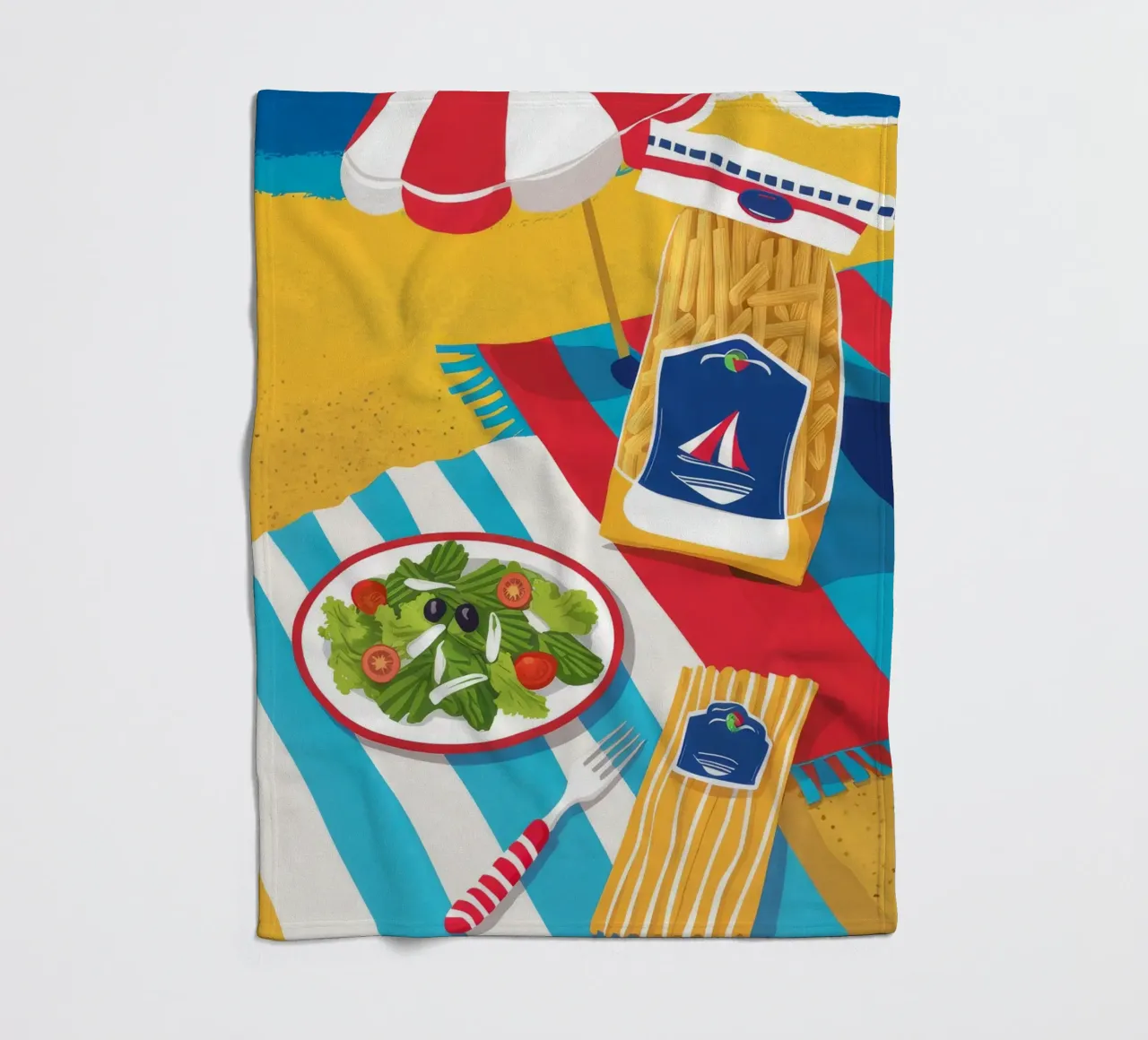 Elementi essenziali per la giornata in spiaggia coperta in pile da Muse Artworks
