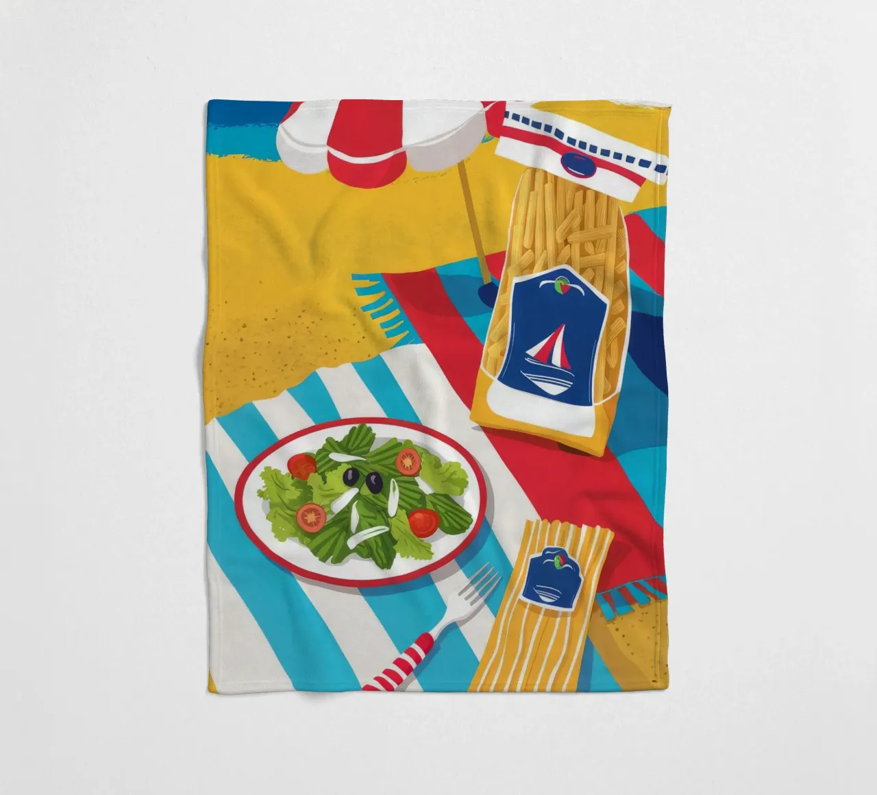 Elementi essenziali per la giornata in spiaggia coperta in pile da Muse Artworks