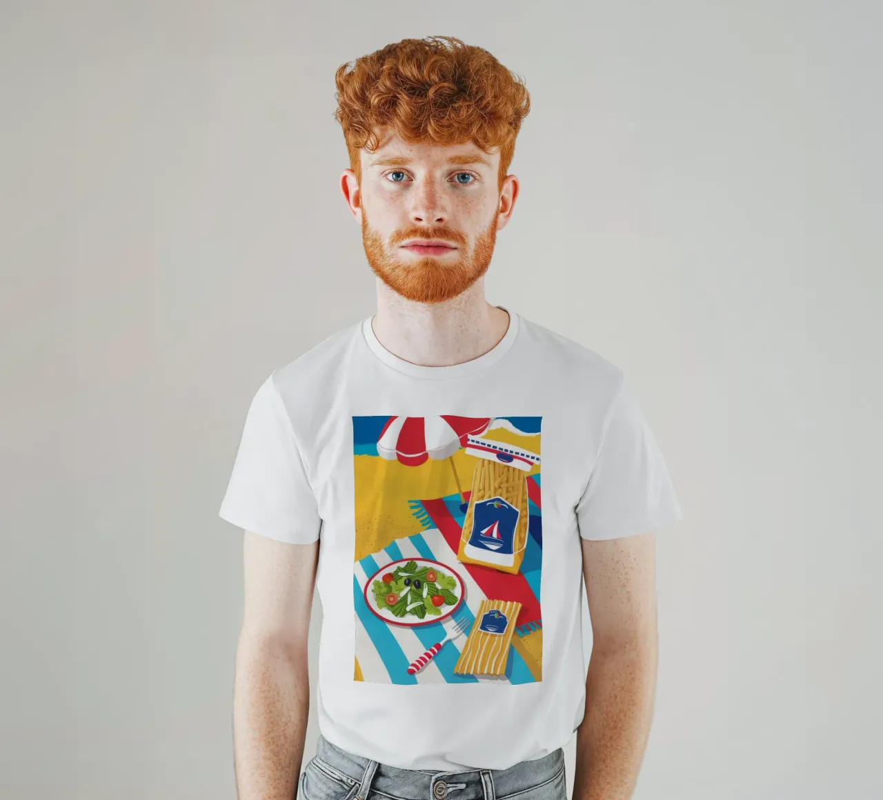 Elementi essenziali per la giornata in spiaggia t-shirt da Muse Artworks