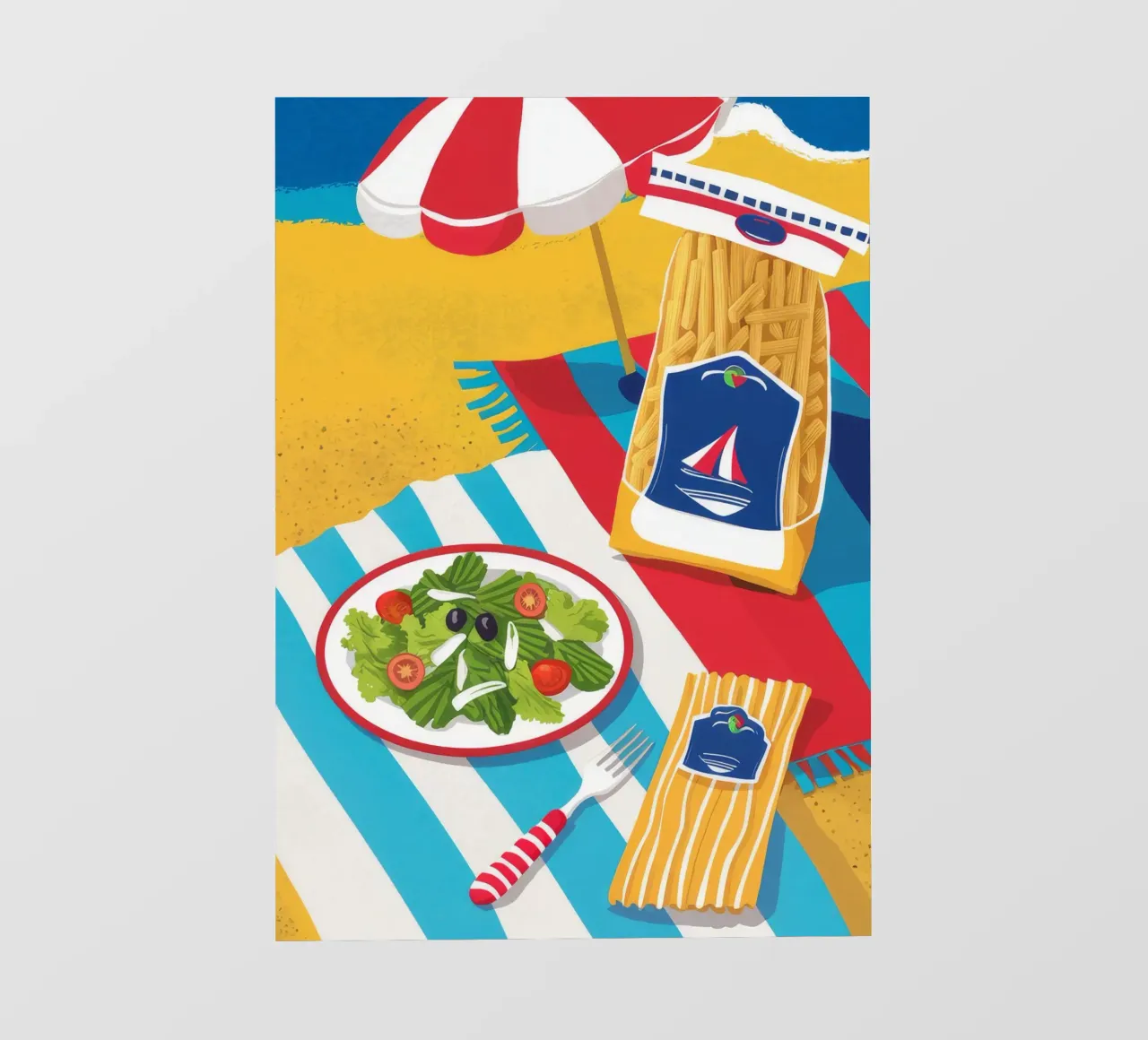 Elementi essenziali per la giornata in spiaggia telo in pvc da Muse Artworks