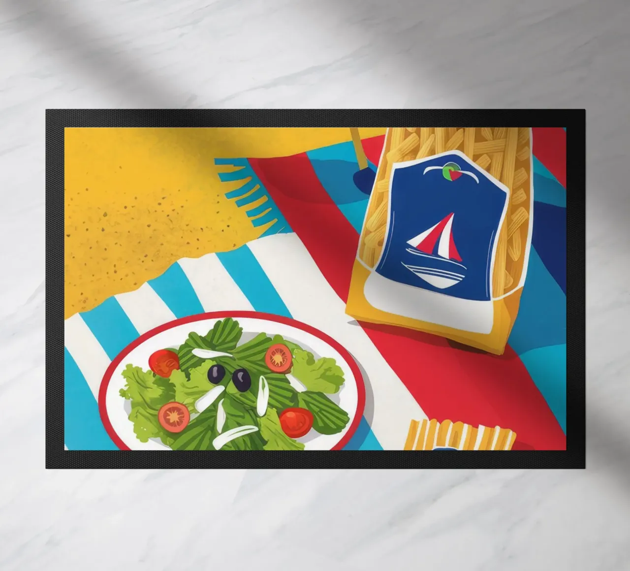 Elementi essenziali per la giornata in spiaggia zerbino da Muse Artworks