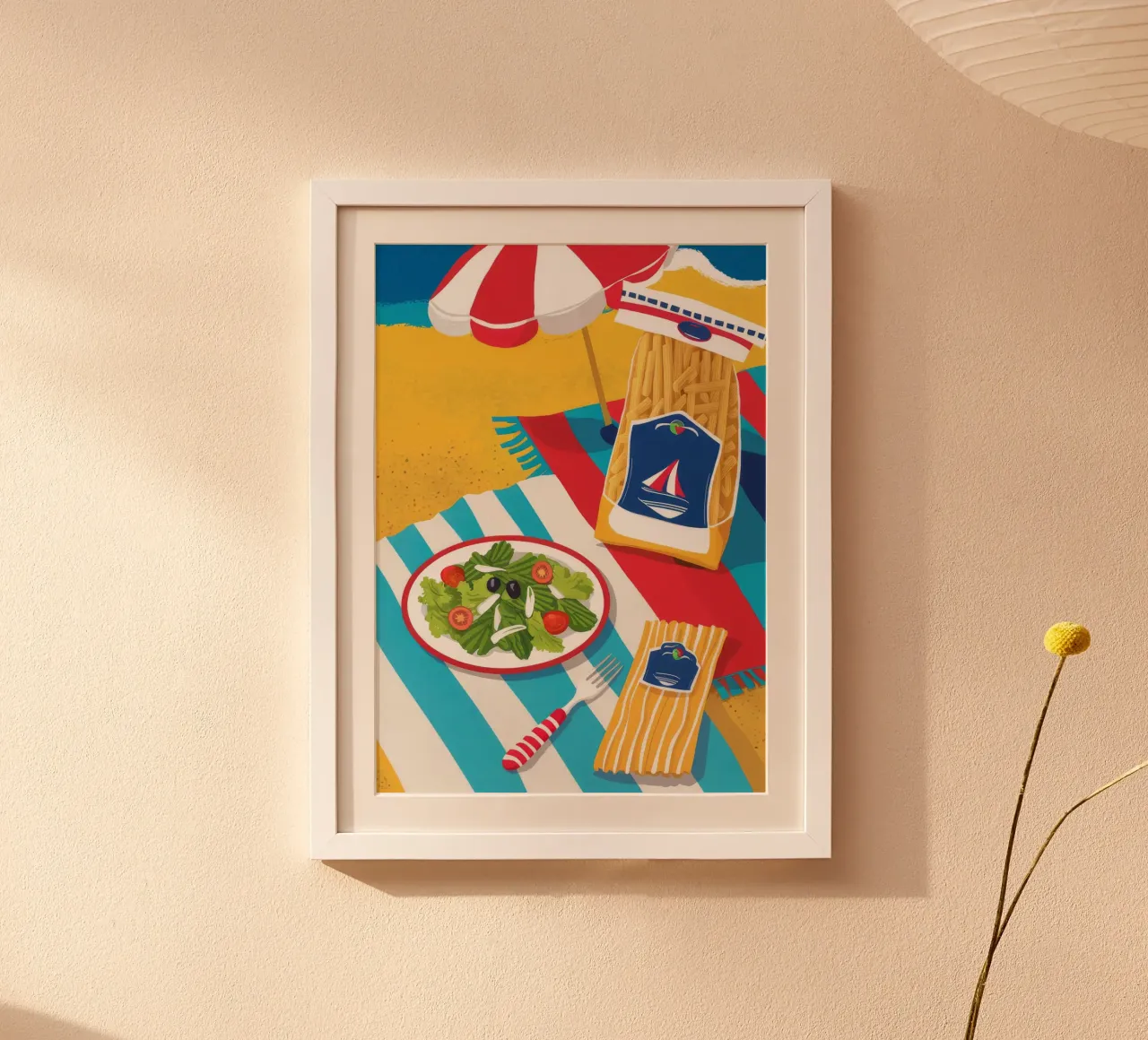 Elementi essenziali per la giornata in spiaggia carta hahnemühle da Muse Artworks