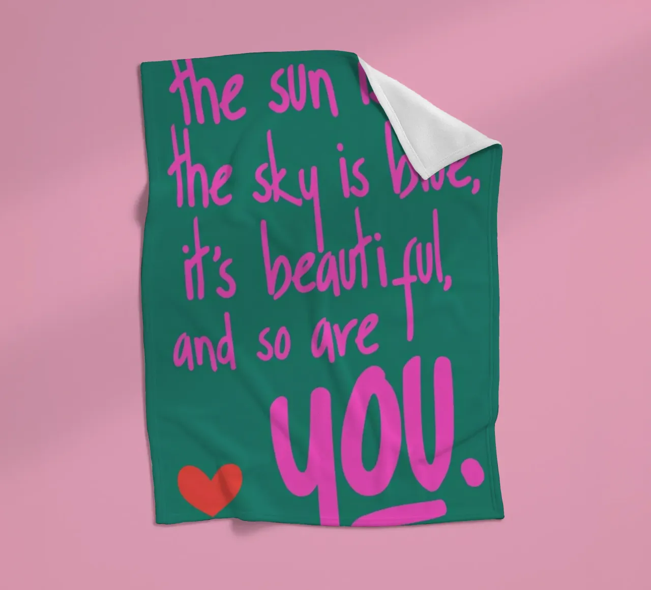 You Are Beautiful fleece blanket by Kubistika