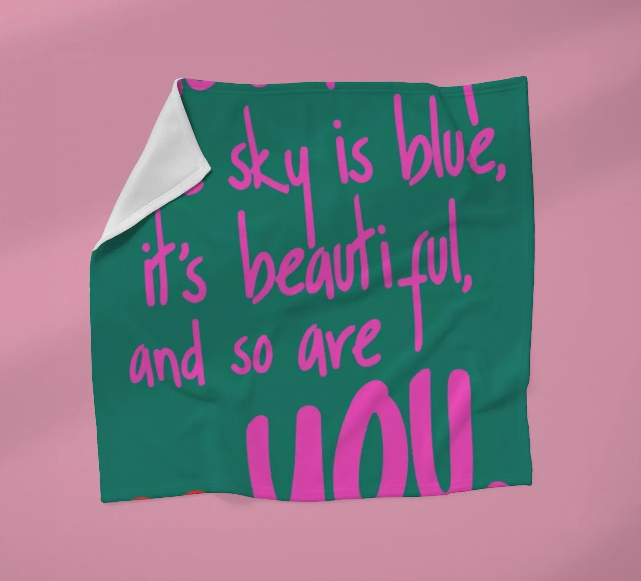 You Are Beautiful fleece blanket by Kubistika