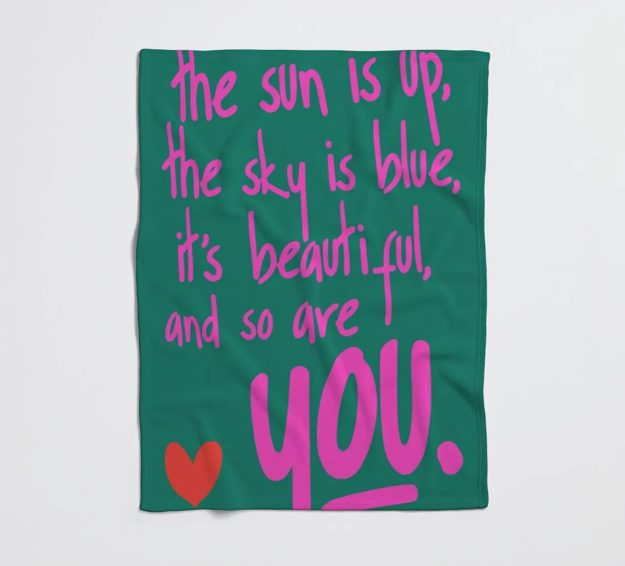 You Are Beautiful fleece blanket by Kubistika