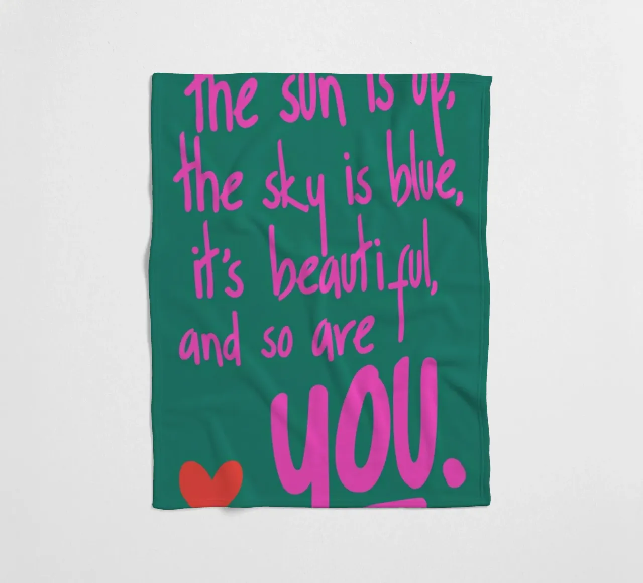 You Are Beautiful fleece blanket by Kubistika