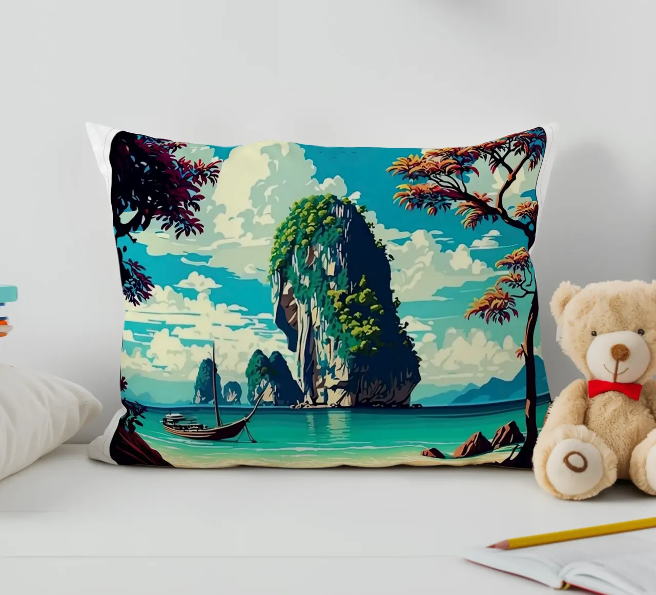Krabi Thailand decorative cushion by Travel