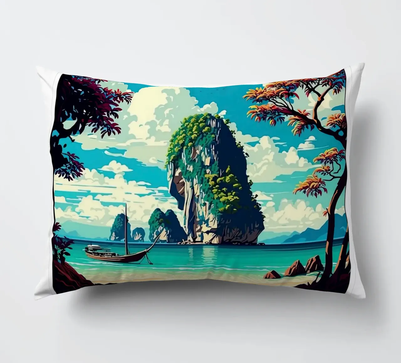 Krabi Thailand decorative cushion by Travel