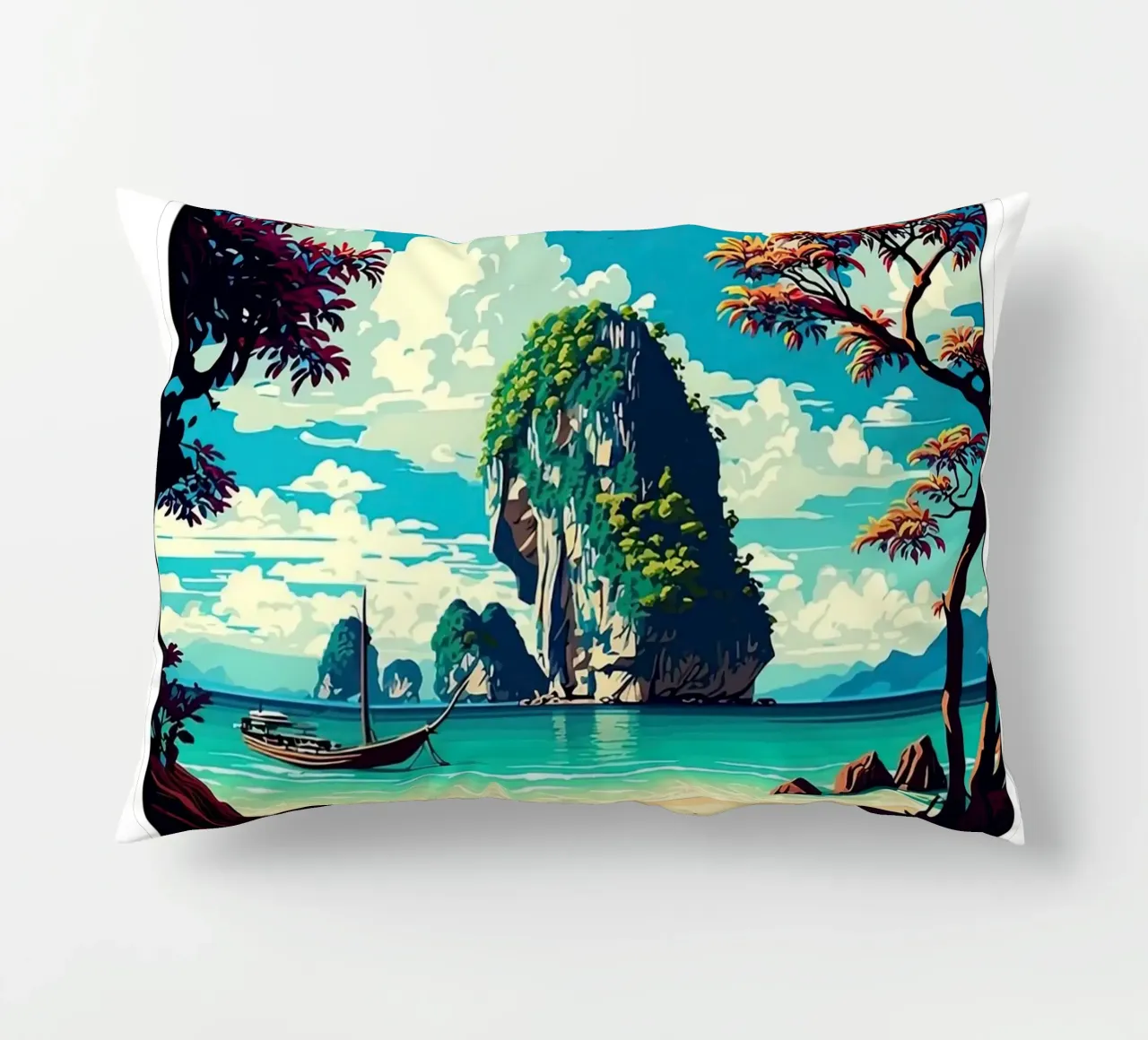 Krabi Thailand decorative cushion by Travel