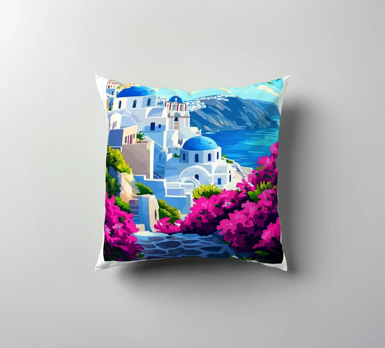 Santorini Greece cuscino da Travel