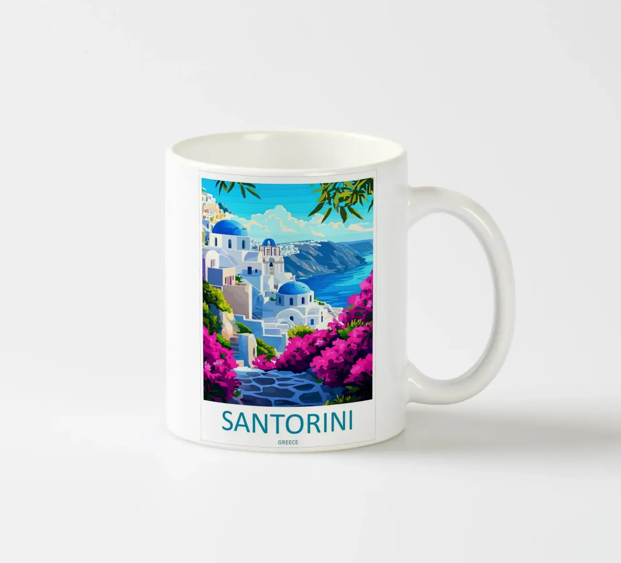 Santorini Greece tazza in ceramica da Travel
