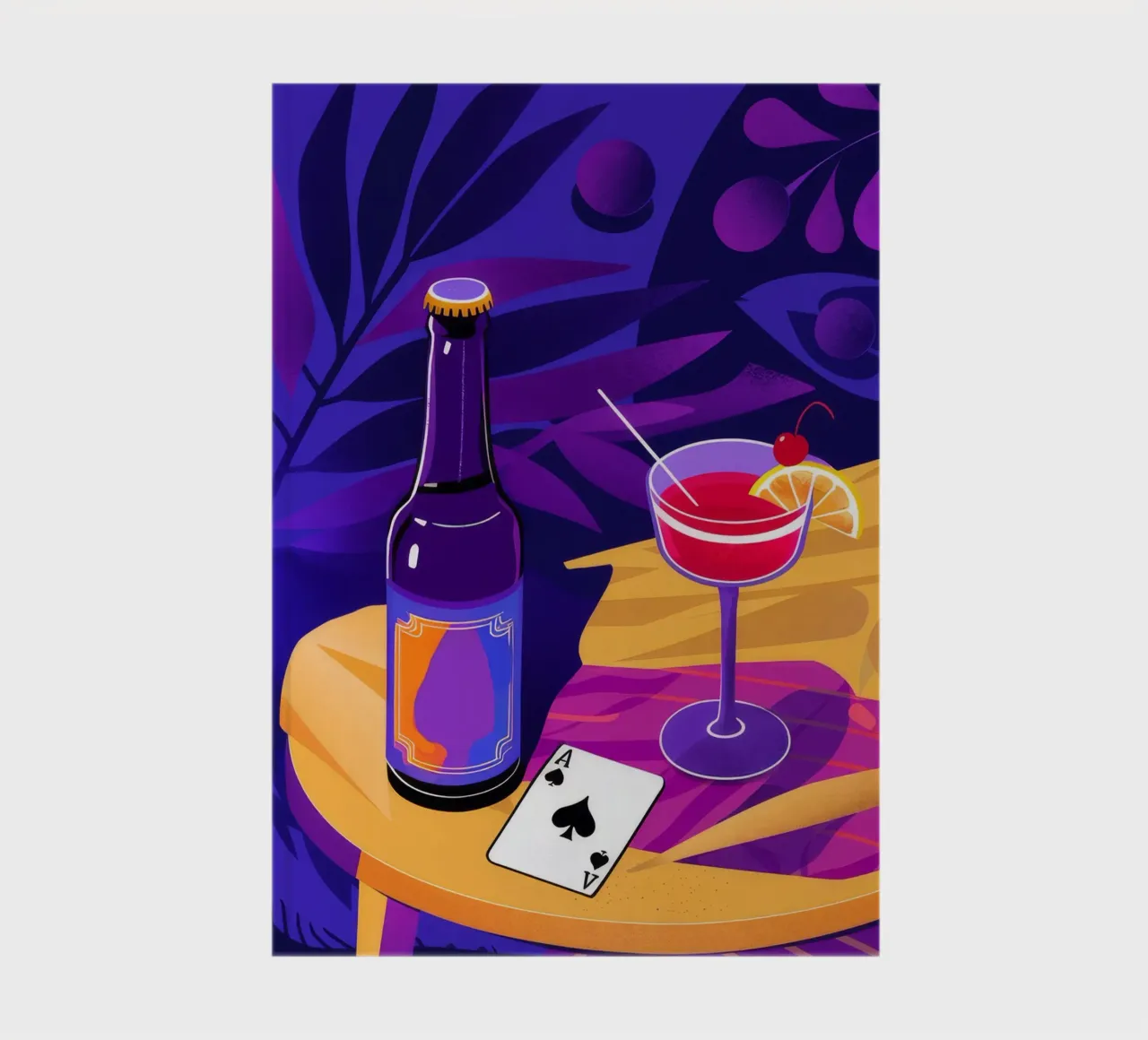 Playing Card Wine Game notebook by Muse Artworks