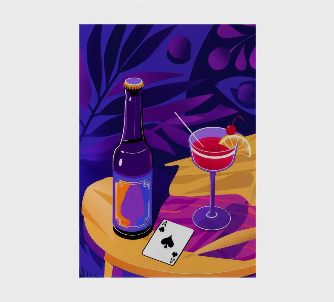 Playing Card Wine Game notebook by Muse Artworks