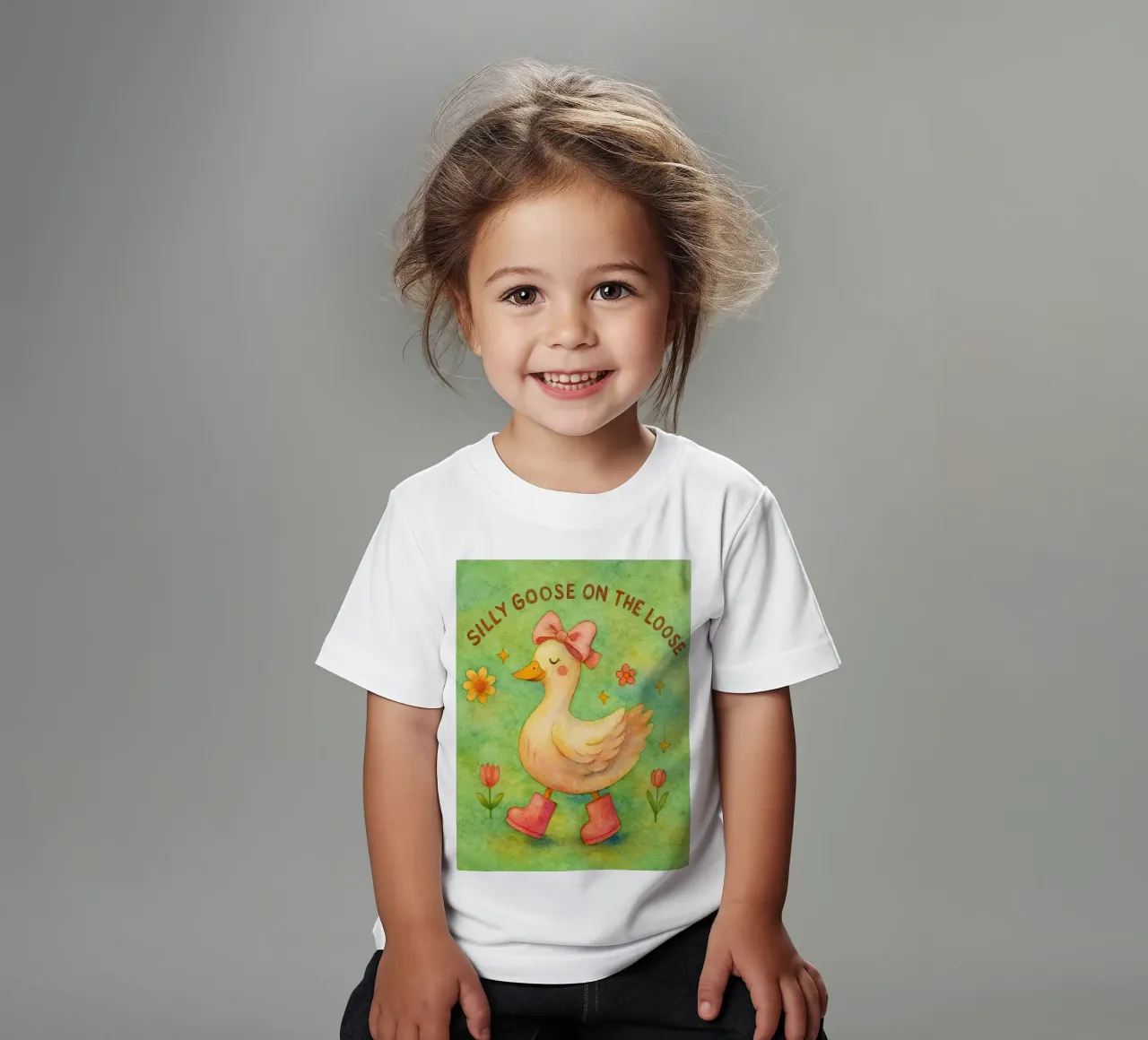 Silly Goose On The Loose Beautiful Goose kids t-shirt by onerules