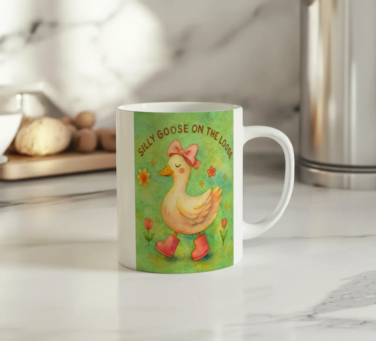 L'oca sciocca in libertà L'oca bella tazza in ceramica da onerules