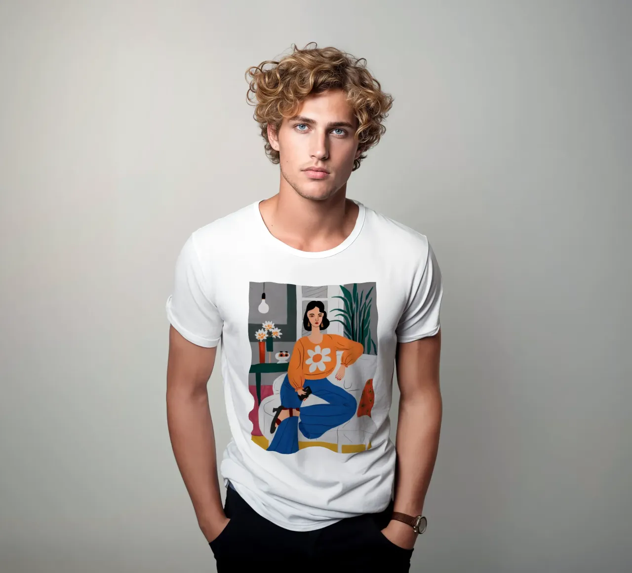 Maglione arancione Daisy t-shirt da Pale Aura