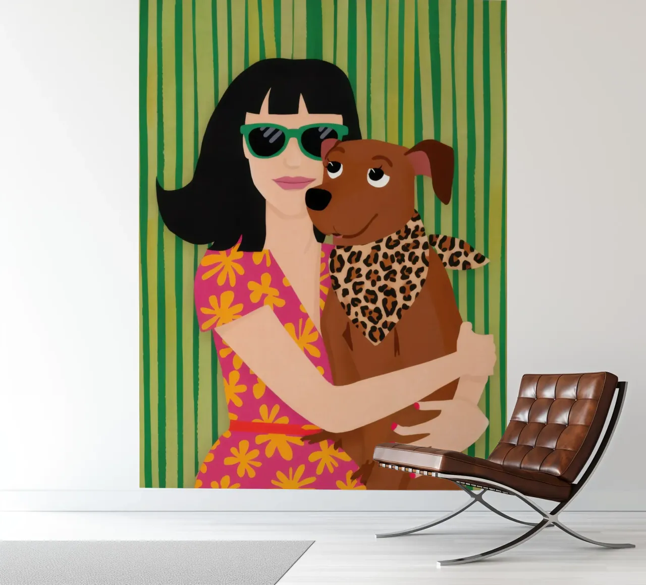 Leopard Print Dachshund photo wallpaper by Marigold Tiga