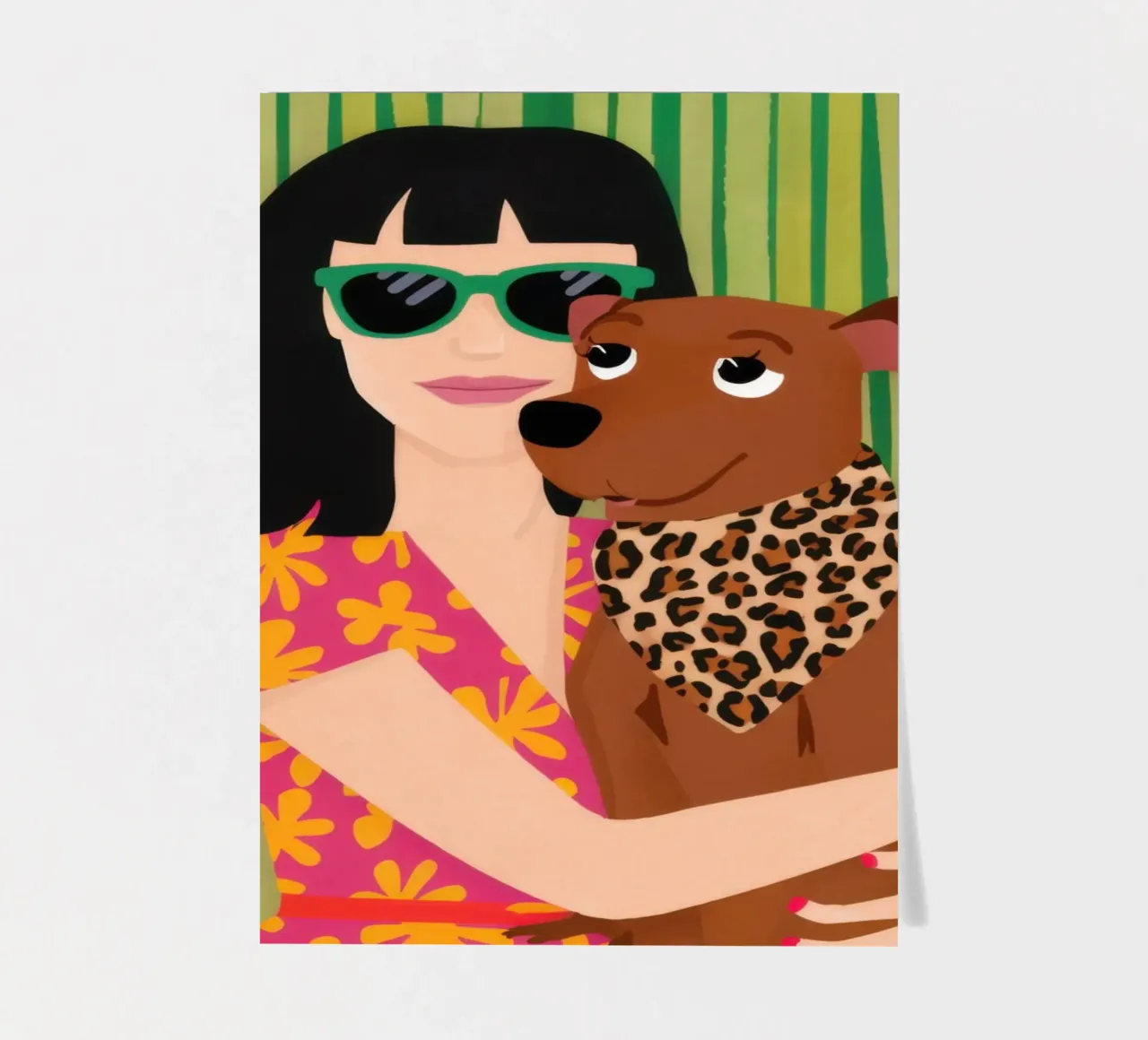Leopard Print Dachshund sticker sheet by Marigold Tiga