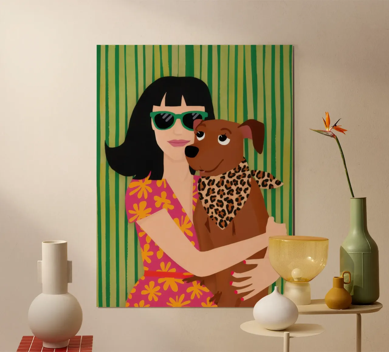 Leopard Print Dachshund Hahnemühle von Marigold Tiga