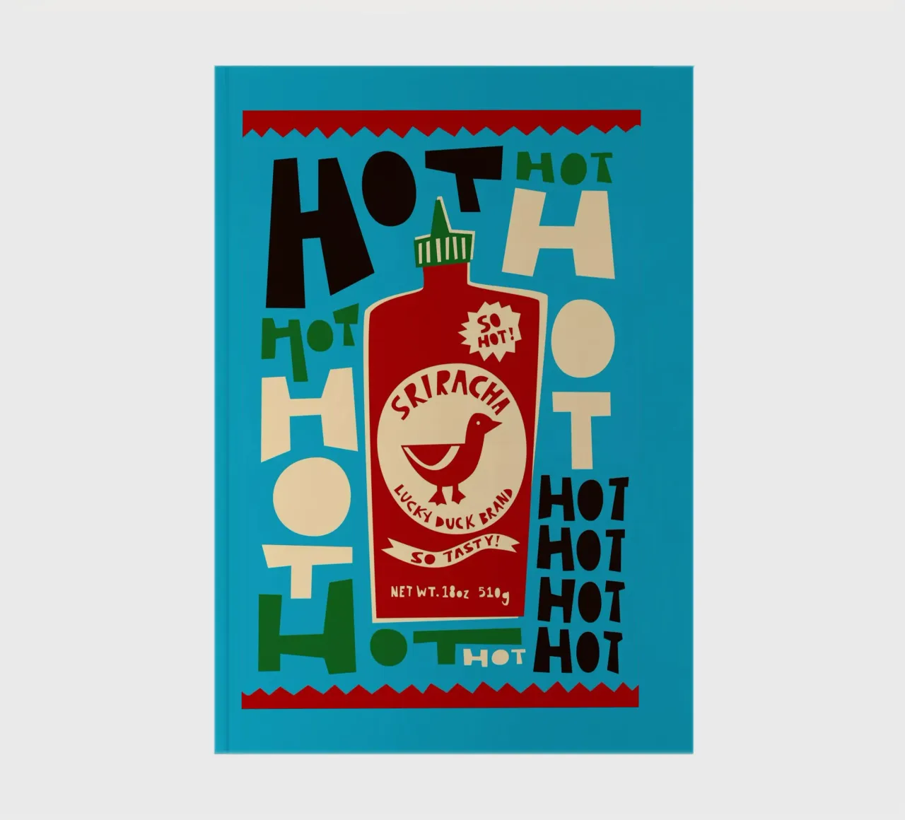 Bottiglia di salsa piccante Sriracha diario da Fox & Velvet