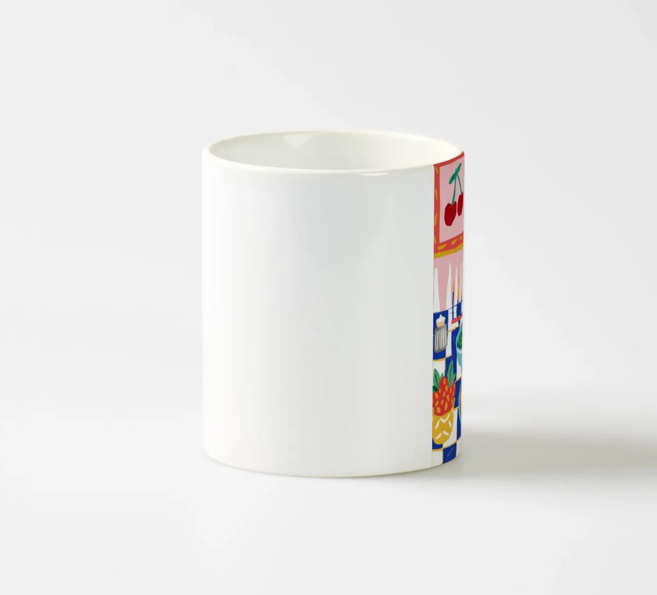 Spaghetti and Lily Dinner tazza in ceramica da Muse Artworks