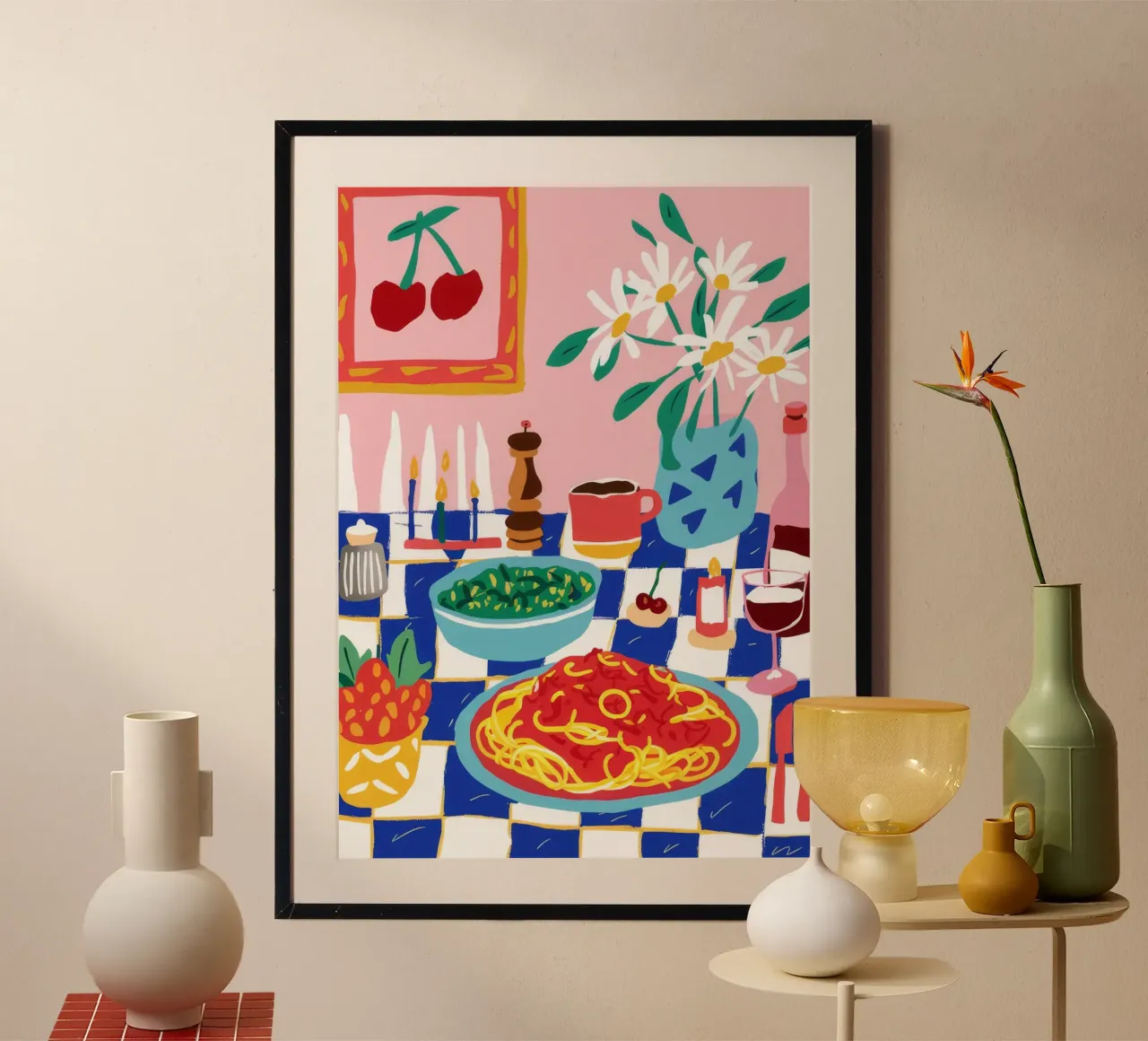Spaghetti and Lily Dinner carta hahnemühle da Muse Artworks