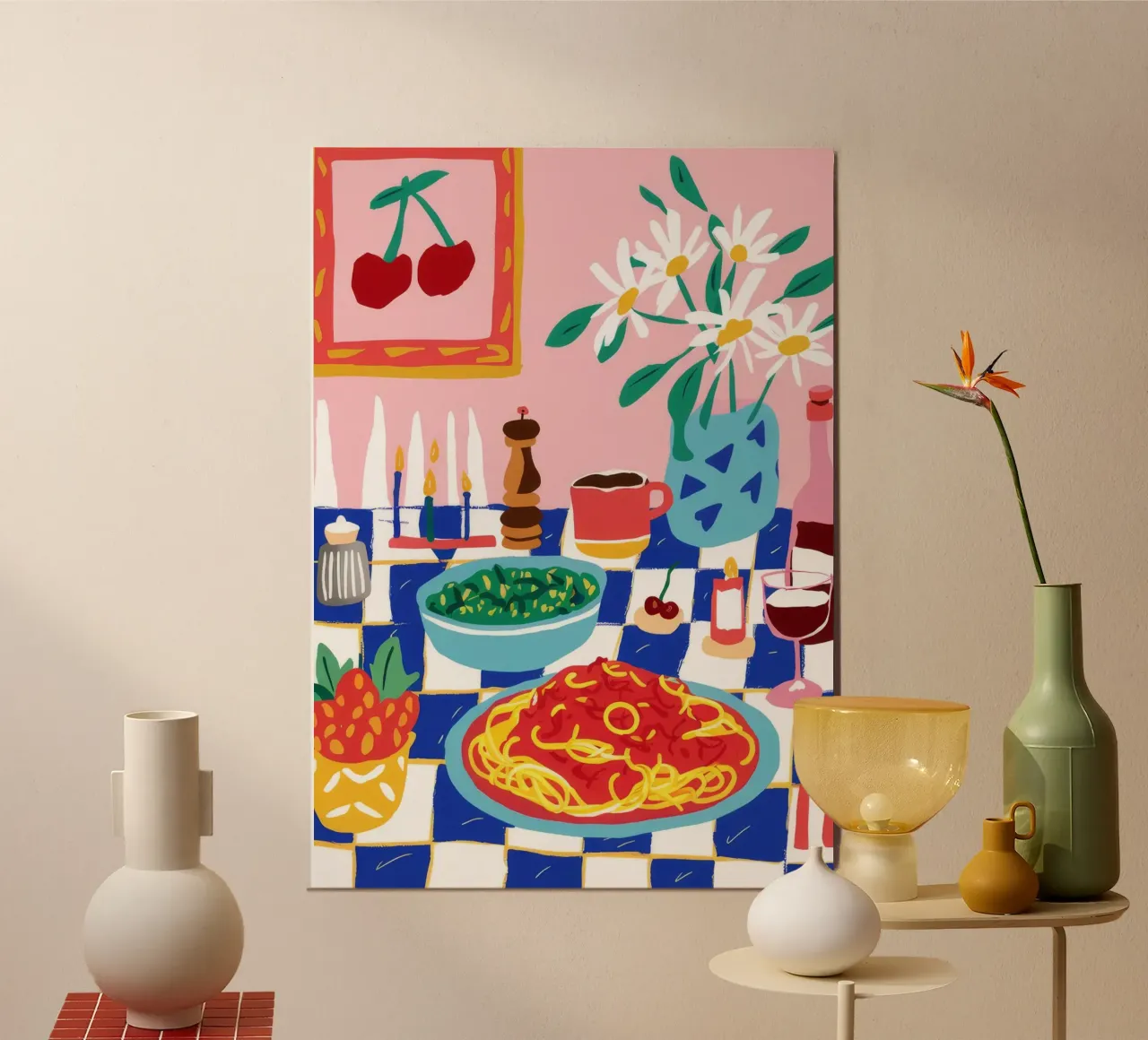 Spaghetti and Lily Dinner carta hahnemühle da Muse Artworks