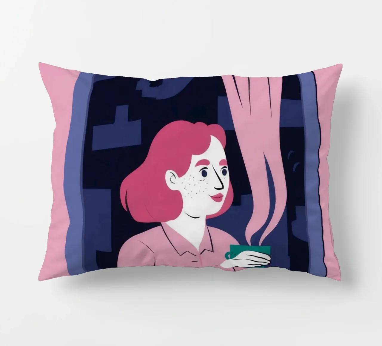 Window Steam Contemplation decorative cushion by Stone Decade