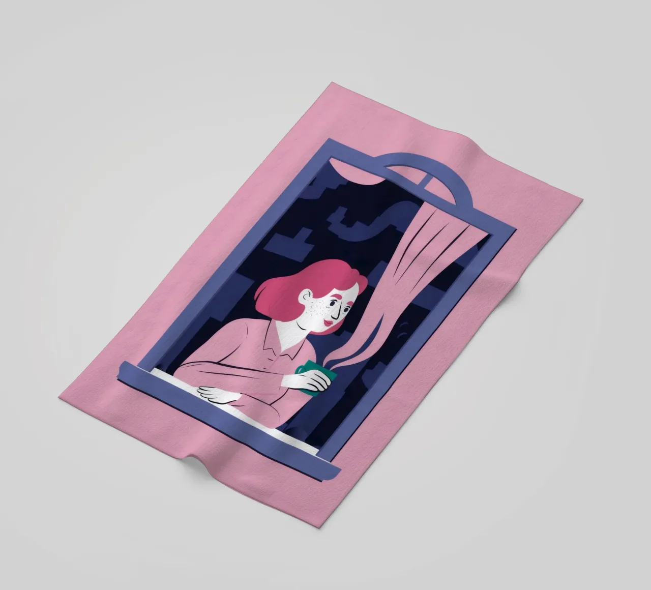 Window Steam Contemplation beach towel by Stone Decade