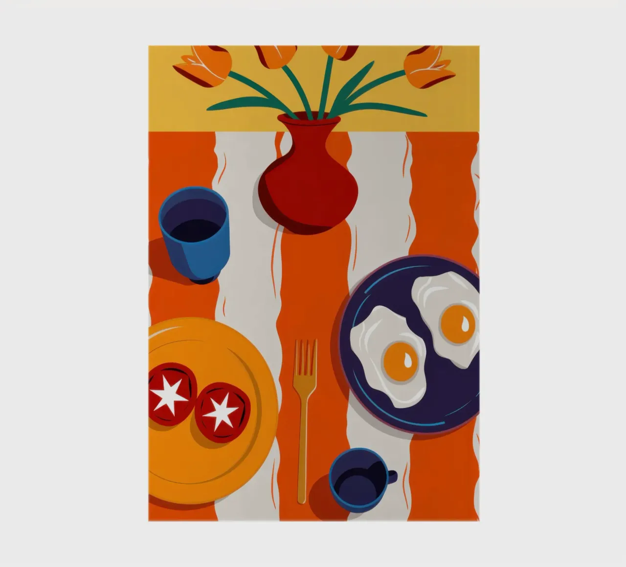 Striped Table Breakfast notebook by Sentinel Glow