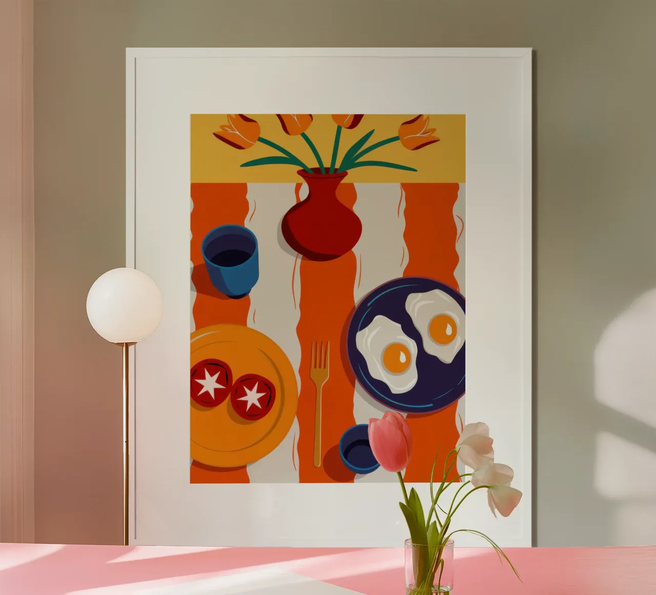Colazione con tavolo a righe poster da Sentinel Glow