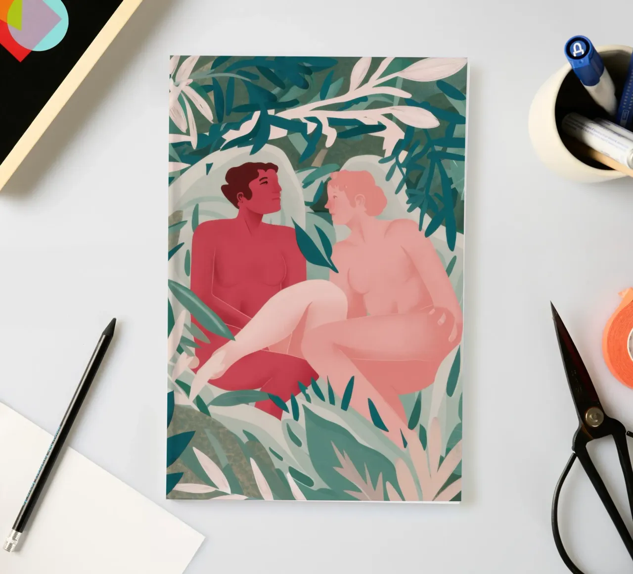 Jungle Nude Repose notebook by Pale Aura
