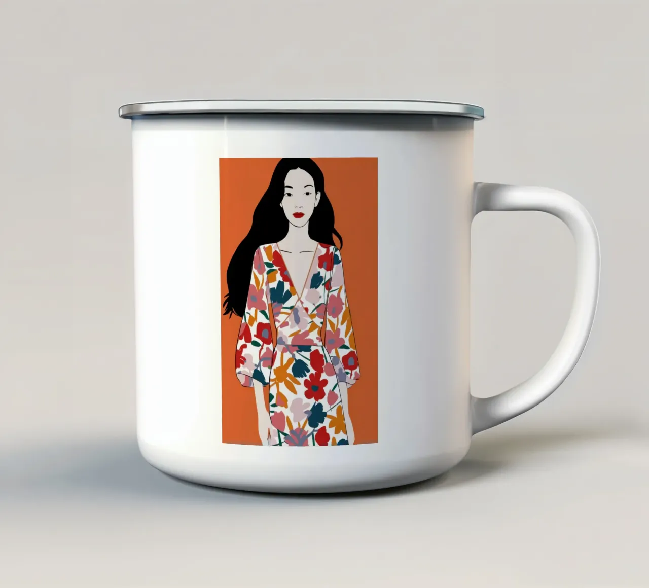 Abito floreale Poise tazza in smalto da Marigold Tiga