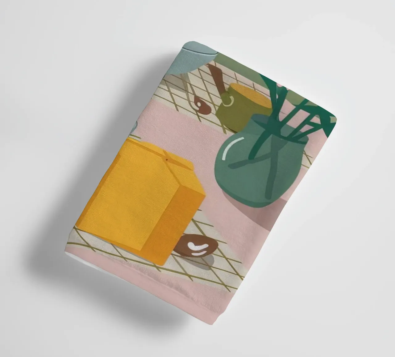 Dining Table Poppies towel by Muse Artworks