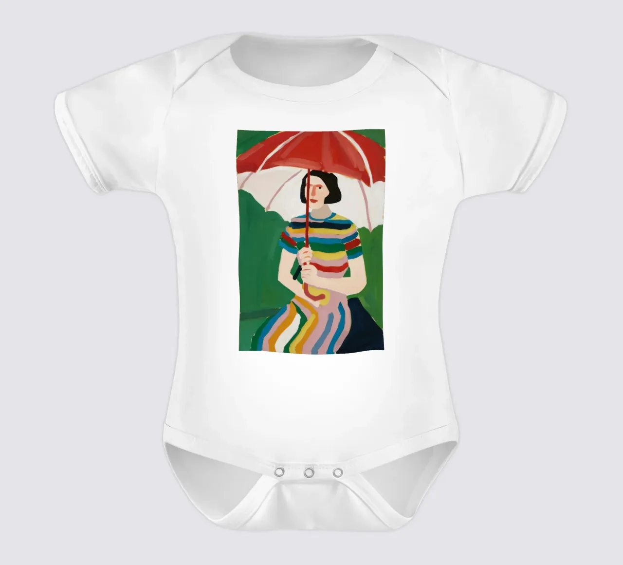Rainbow Umbrella Repose body neonato maniche corte da Sentinel Glow