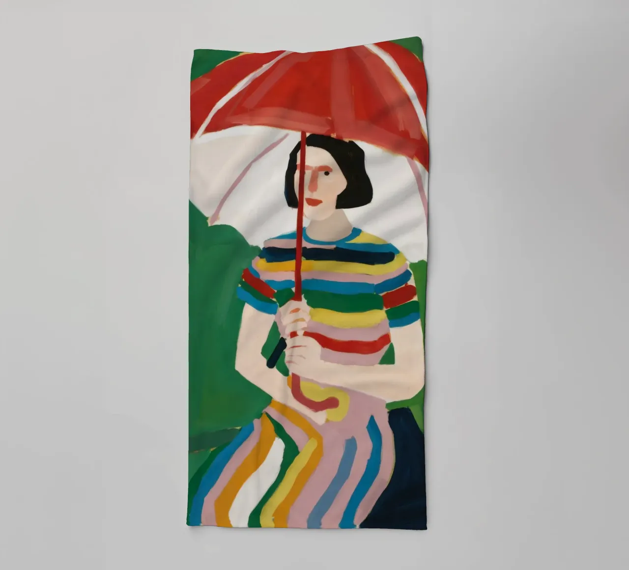 Rainbow Umbrella Repose asciugamano da bagno da Sentinel Glow