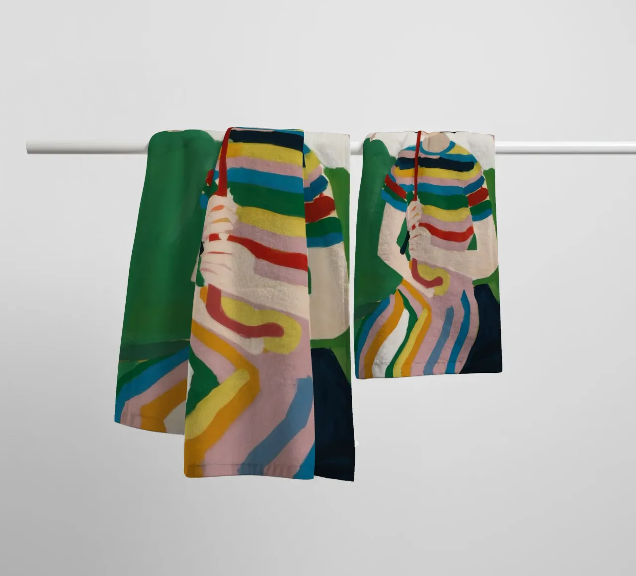 Rainbow Umbrella Repose asciugamano da bagno da Sentinel Glow
