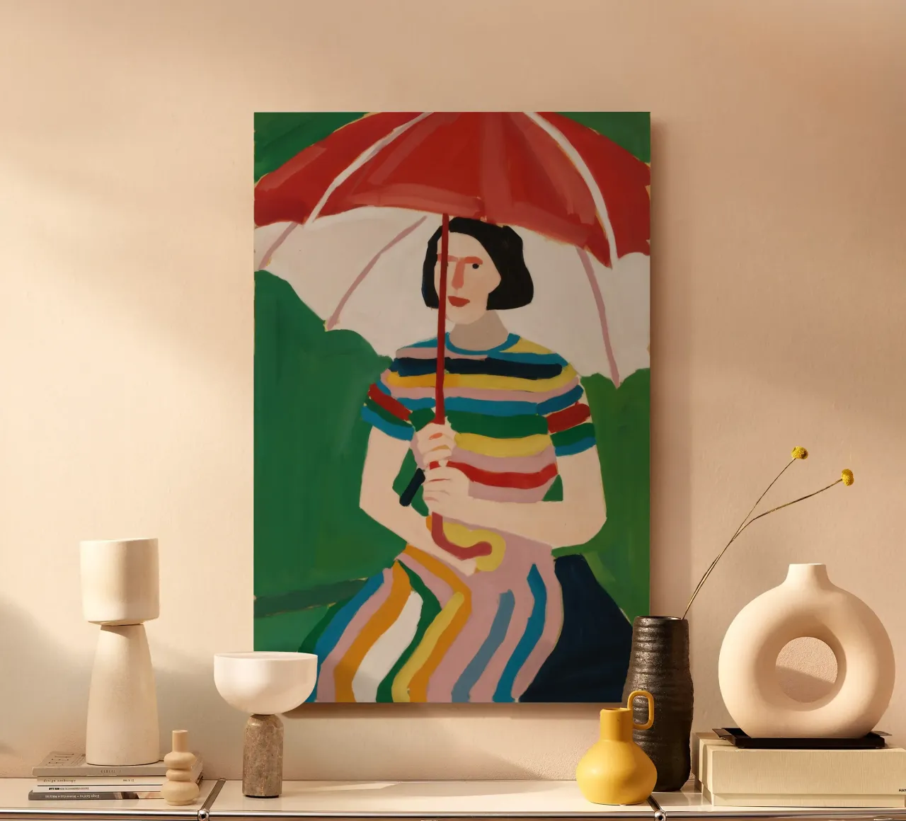 Rainbow Umbrella Repose alluminio dibond da Sentinel Glow