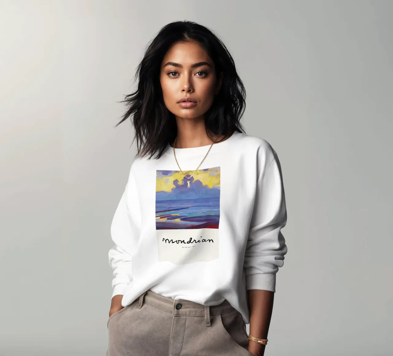 Mondrian – Signed By the Sea felpa da Vintage by JUNIQE