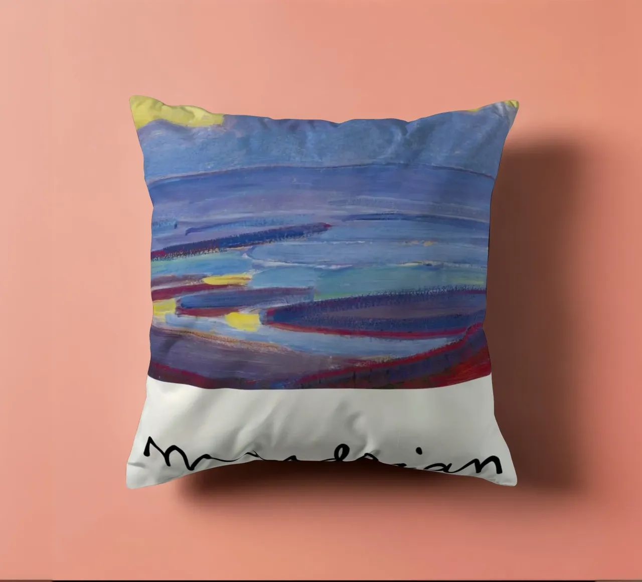 Mondrian – Signed By the Sea cuscino da Vintage by JUNIQE