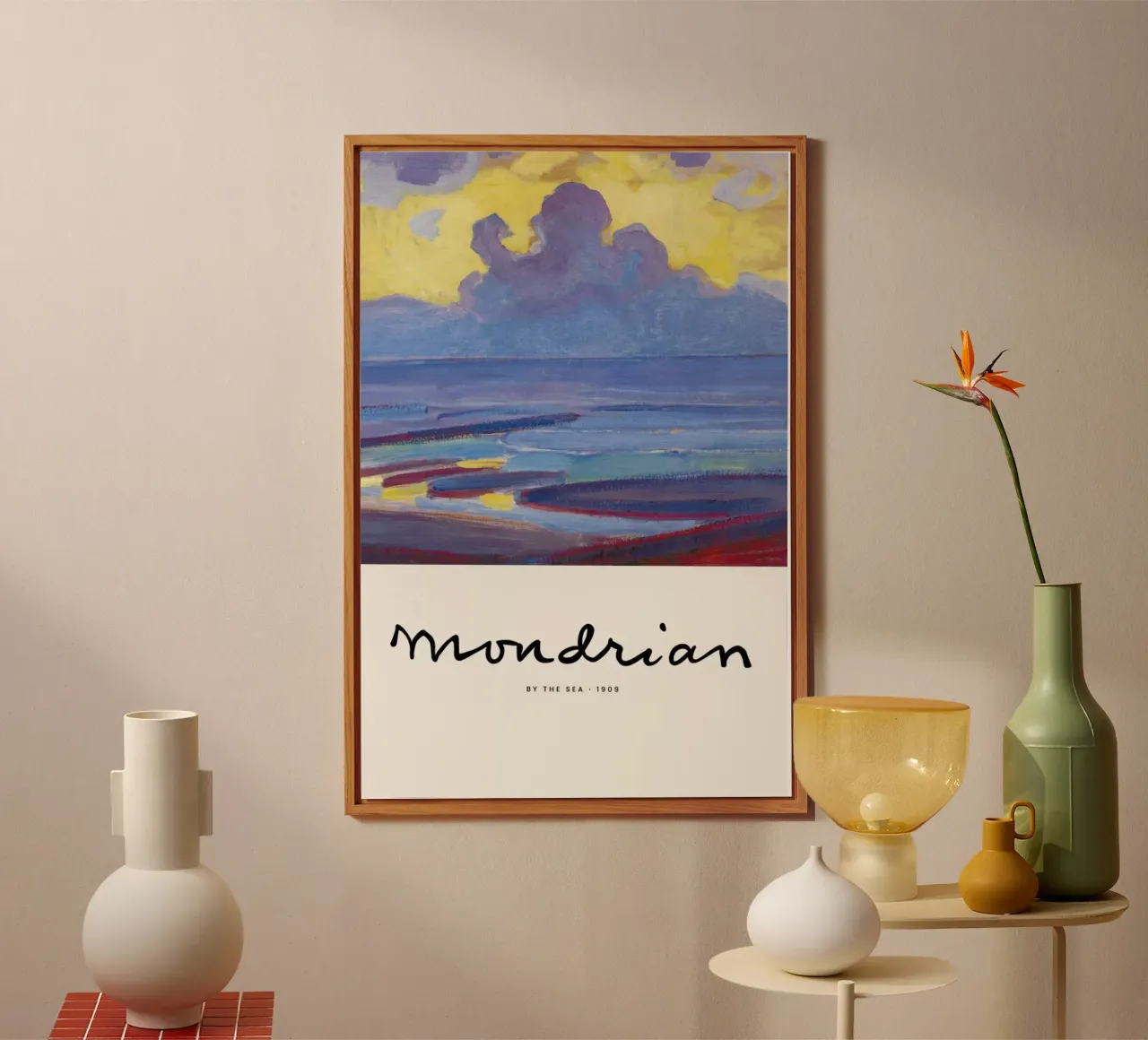 Mondrian – Signed By the Sea alluminio dibond da Vintage by JUNIQE