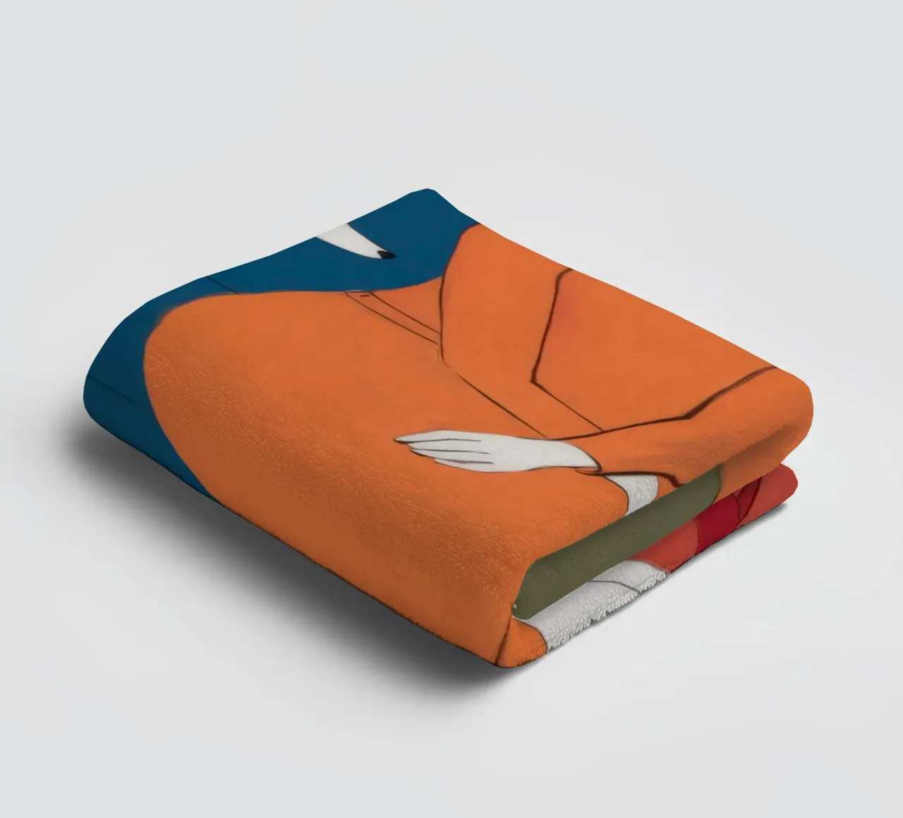 Divano blu Gatto bianco asciugamano da bagno da Marigold Tiga