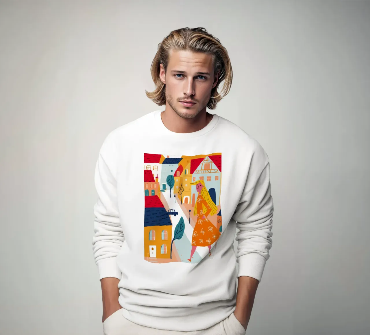 Passeggiata nella città europea felpa da Muse Artworks