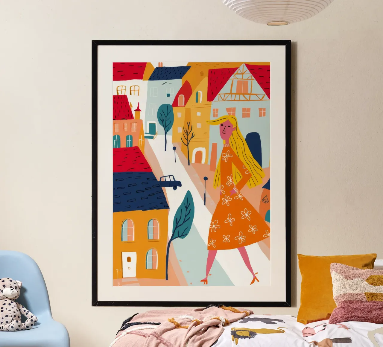 Passeggiata nella città europea poster da Muse Artworks