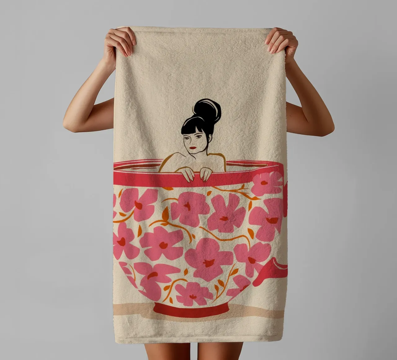Floral Teacup Dream towel by Stone Decade