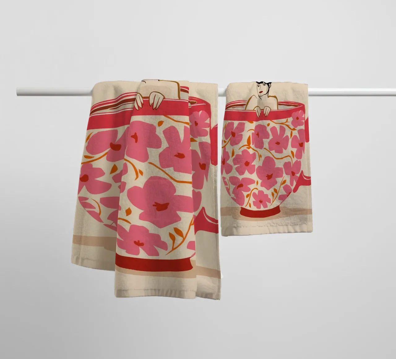 Floral Teacup Dream towel by Stone Decade
